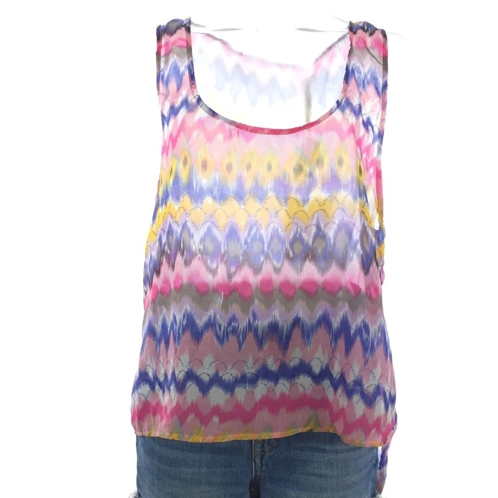 Love Kuvaa Sheer Watercolor Tank Top M